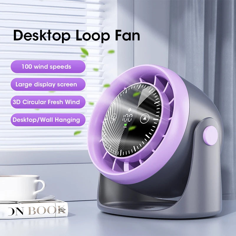 Portable Touchscreen Mini Desk Fan