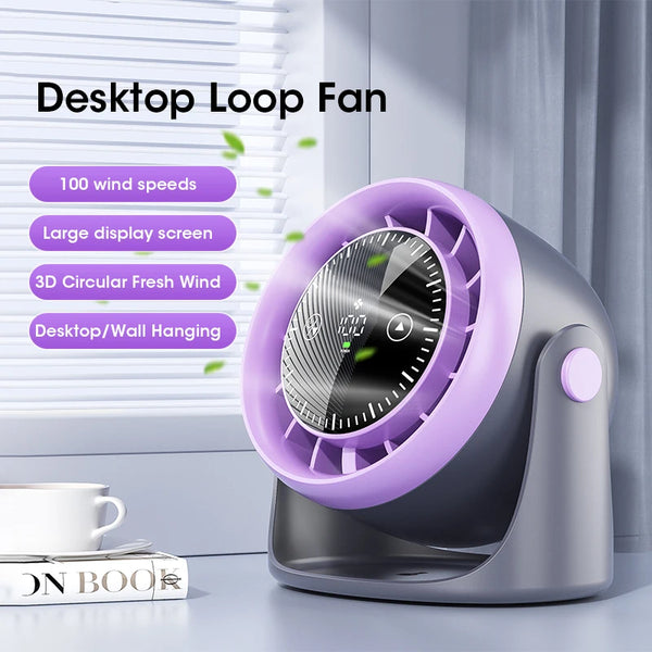 Portable Touchscreen Mini Desk Fan