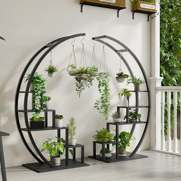 RapidGrow Half-Moon Metal Plant Shelf